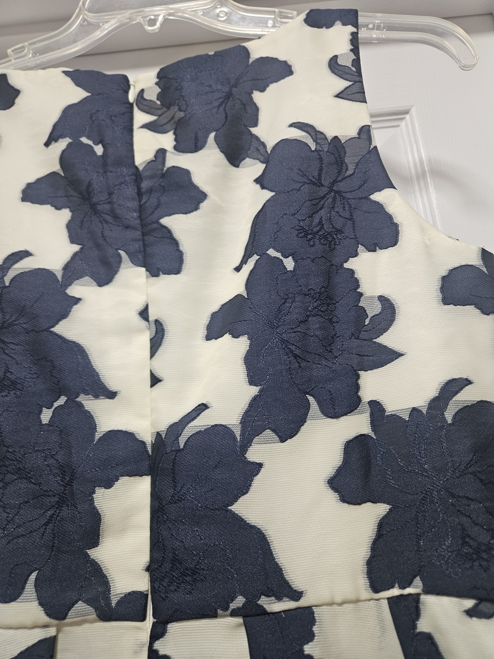 Maggy London Navy Floral-Print Fit & Flare Midi Dress - Picture 5 of 5